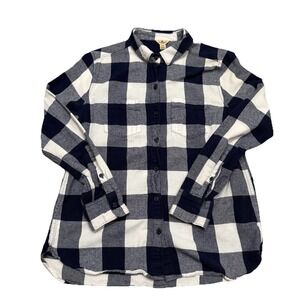 Woolrich Men's Buffalo Plaid Flannel Shirt - Navy/White - Size M